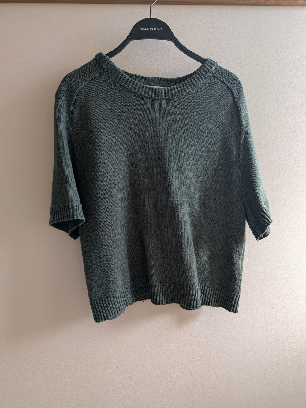 Abercrombie & Fitch Dark Green Madeline Crew Sweater Tee Size Small